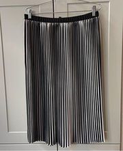 Womens Eileen Fisher Ombre Pleated Striped Recycled Polyester A Line Midi Skirt