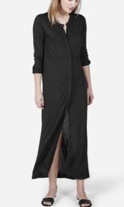Everlane The Ryan Button Front Shirt Maxi Dress Size Small