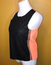 English Rose Shirt Black Orange Aztec Tank Top New S