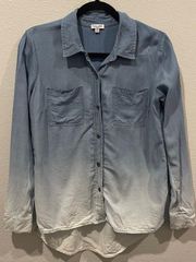 SPLENDID Tie Dye Ombre Button Down Shirt 