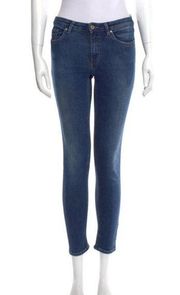 Acne Studio Skin 5 Deep Mid Rise Stretch Skinny Ankle Jeans Size 26