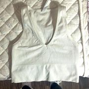 Athleta Aurora Seamless Cropped Rib workout tank, size small