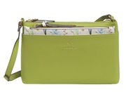 NWT--MIRABEL CROSSBODY BAG Beautiful green crossbody bag, comes with white floral removable pouch, adjustable strap, zip top, inside zip pocket and inside open pocket, measures 10 1/2 x 7 Inches