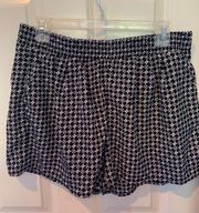 . Black And White Patterned Shorts