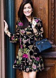 Eliza J Blogger Favorite Black Floral Velvet Shift Dress