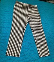 EUC A New Day - Women's Black And White Stretch checkered Pants sz 12 -‎ #909