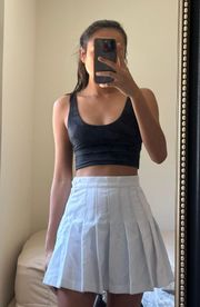 White Pleated Tennis Skirt