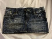 Y2K Distressed Mini Skirt