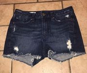 Gap (5/$25)  1969 Dark denim slim distressed cutoff shorts