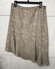 Halston Cheetah Print asymmetrical skirt Size 10