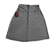 Faded Glory Skirt Black/White Striped Jersey Size S