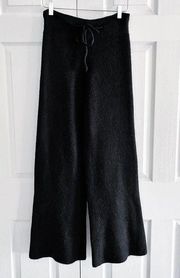 Molly Bracken High Rise Black Knitted Flared Sweatpants