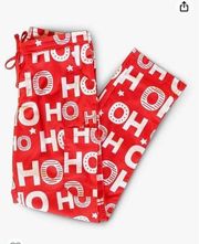 Tipsy Elves Red & White Ho Ho Ho Scrub Pants XS