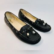 Michael Kors Black Leather Tassel Loafers size 8