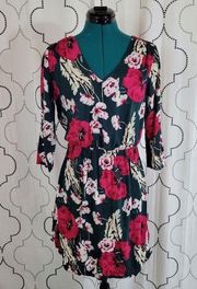 Jacqueline de Yong by ONLY Floral Poppy Dress - Size 36 (Small)