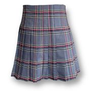 No Boundaries Skirt Micro Mini Gray Magenta Plaid Pleated Retro Y2K Drop Waist