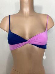 New. L*SPACE iris blue and pink bikini top. Small. Retails $110
