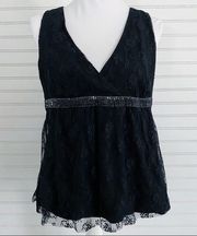 Ny&Co black dressy sleeveless blouse Size L