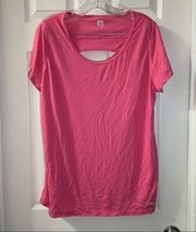 Anne Klein Sport Pink Scoop Neck Short Sleeve Tee 1X