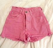 Pink Denim Shorts 