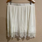 Torrid white chiffon lace circle skater skirt 12 NEW