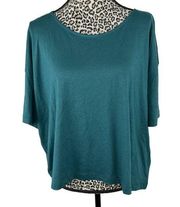 Zella Emerald Green Open Back Short Sleeve T-Shirt Plus Size 3X NWOT Activewear