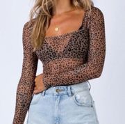 Princess Polly cheetah print mesh bodysuit