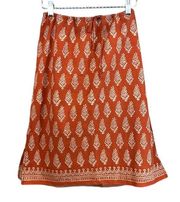 Abercrombie & Fitch Burnt Orange/Cream Pencil Skirt Size Small (S)