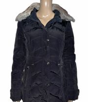 Down Filled Genuine Fur Collar Coat