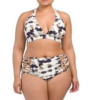 Rachel Roy marble tie dye 2 pc. swimsuit  24 W