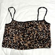 American apparel MD leopard print stretchy tube top