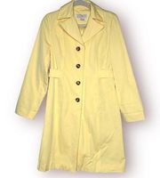 Michael Kors Women's Yellow Trench Coat Rain Jacket Waterproof size XS Outdoor