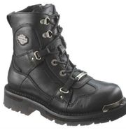 Harley Davidson Women's Thea Lace-Up Black 6” Motorcycle Boots D84499 Size 6.5