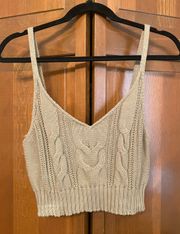 Knit Sweater Cropped Tank