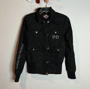 Harley Davidson black bomber jacket