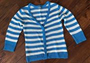 NY Collection Striped Sweater Button Up Cardigan‎ Size Small