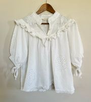 Boutique White Lace Blouse 