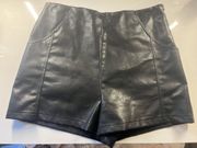 Black Leather Shorts