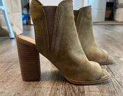 ALDO Suede Open Toe Booties