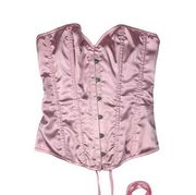 Structured Corset Bustier in Metallic Pink