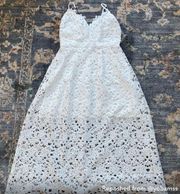 the Label Lace A Line Midi Dress Size M