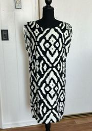 full Midi Black & White Dress