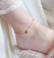 18K Gold Plated Romantic Heart Anklet for Women