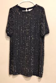 NWT Navy Blue Beaded Dress