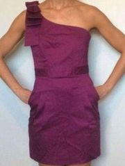 French Connection Bonny Purple One Strap Dress NWT Sz. 6