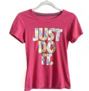 Nike  Just Do It Pink Short-Sleeve T-Shirt Small