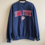 Classic Soffe Blue Iowa State Cyclones Crewneck Sweatshirt Large