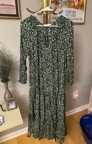 Womens long sleeve floral maxi dress by Sonoma size medium