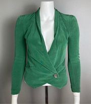 Rebecca Minkoff blazer extra small apple green tux fitted bright color