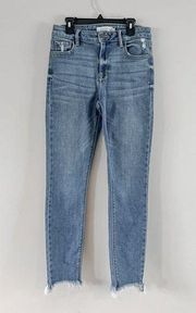 Hidden Jeans LA Women's Skinny Blue Jeans Size 27 Raw Hem